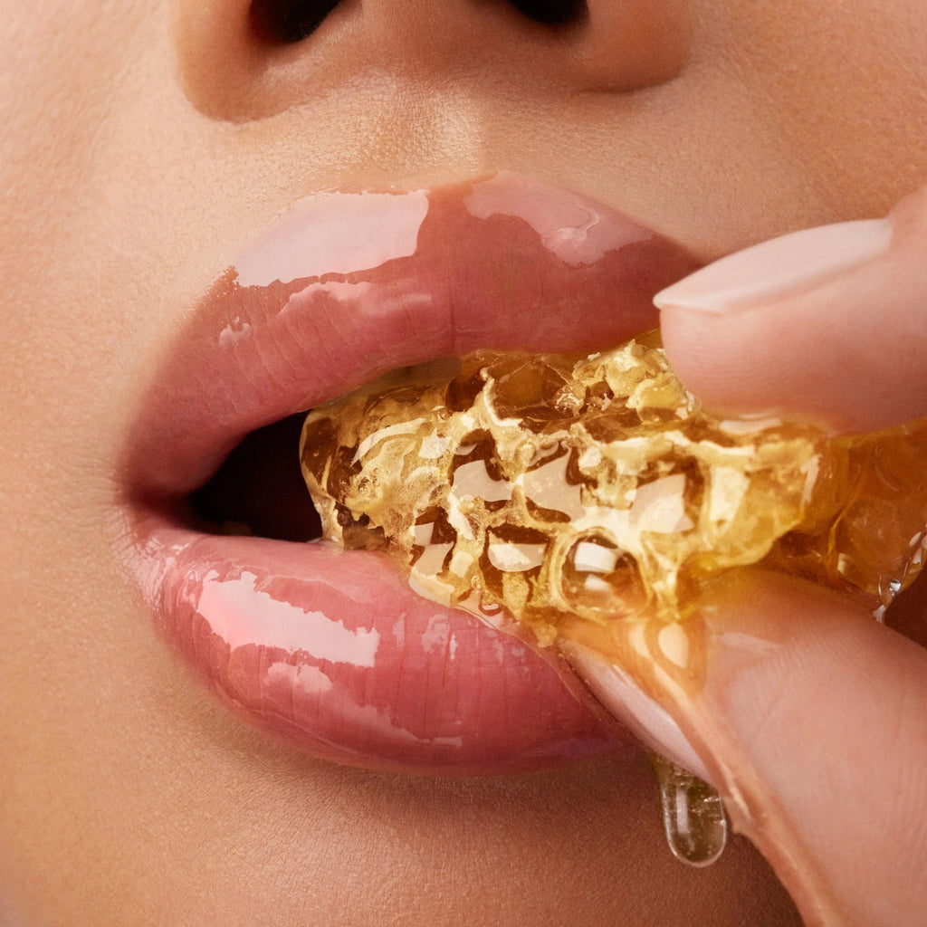 honey infused lip oil-honey gold